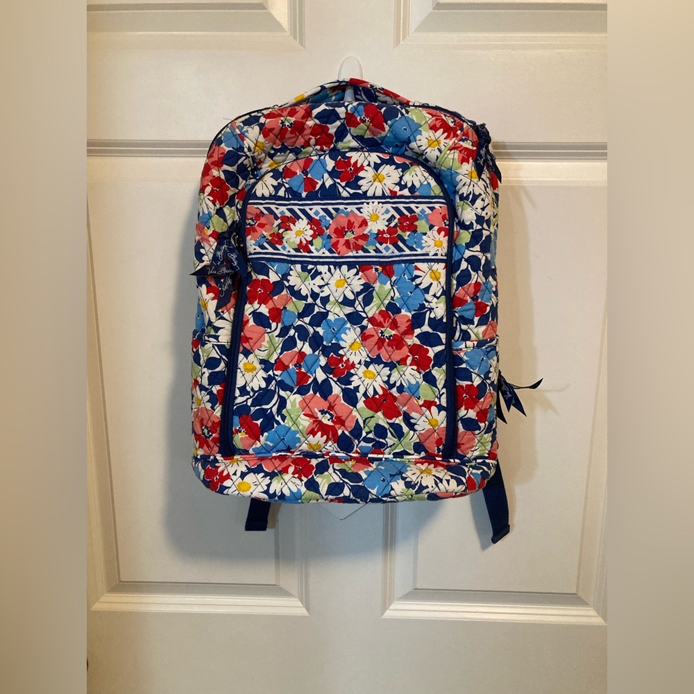 Vera Bradley Summer Cottage Campus Laptop Backpack